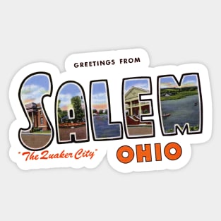 Greetings from Salem Ohio Sticker